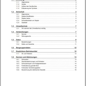 Atlet Forklift PS125 PSH160 PSH200 Service Manual DE (1)