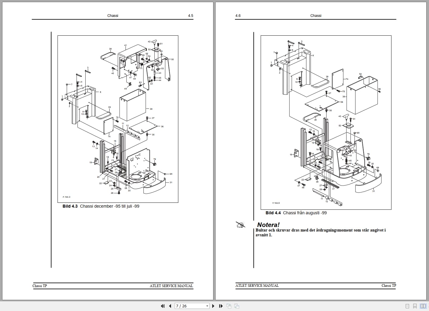 Atlet Forklift T Series Service Manual 005868 SV (2)