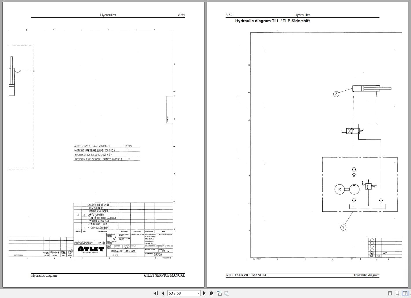Atlet Forklift TL TP TS Series Service Manual 005879 (3)