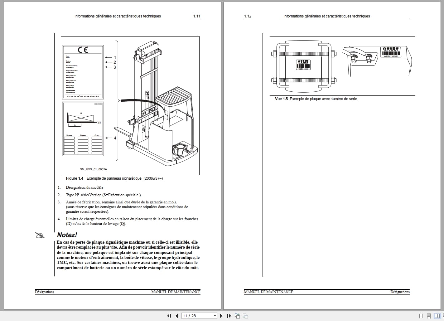 Atlet Forklift U AC Power Plus Series Service Manual 119024 FR (2)
