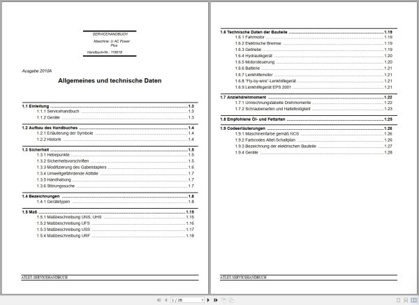 Atlet Forklift U Series Service Manual De (1)