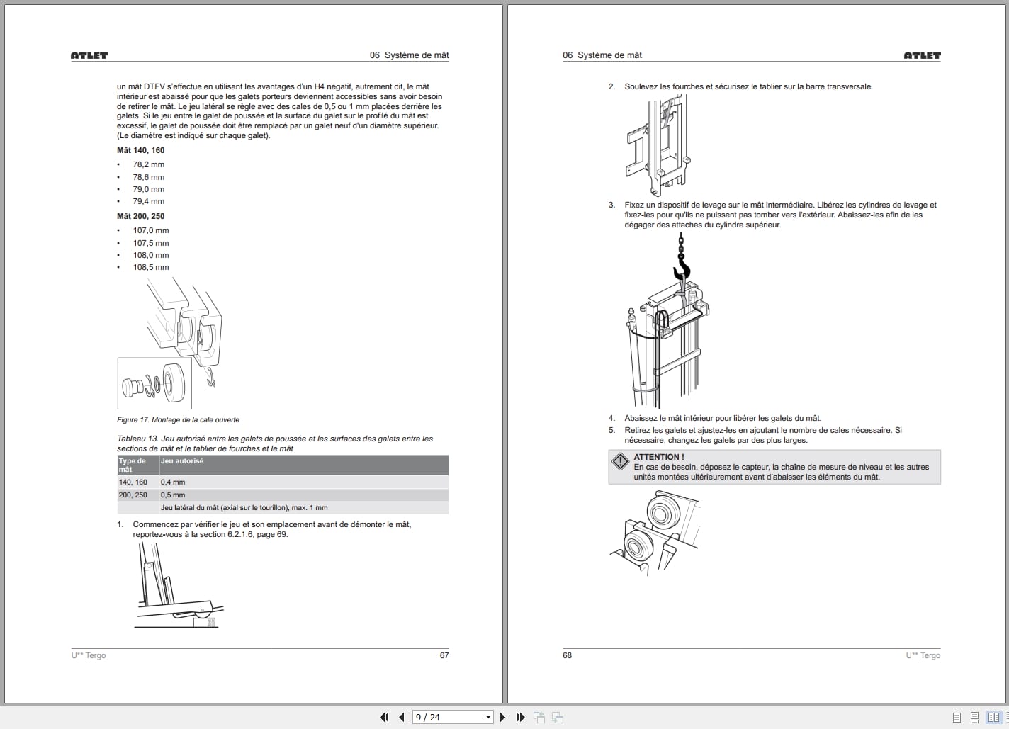 Atlet Forklift U Tergo Series Service Manual 119197 FR (2)