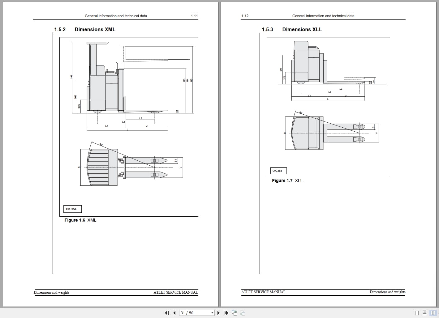 Atlet Forklift X 90 Series Service Manual 005872 (2)