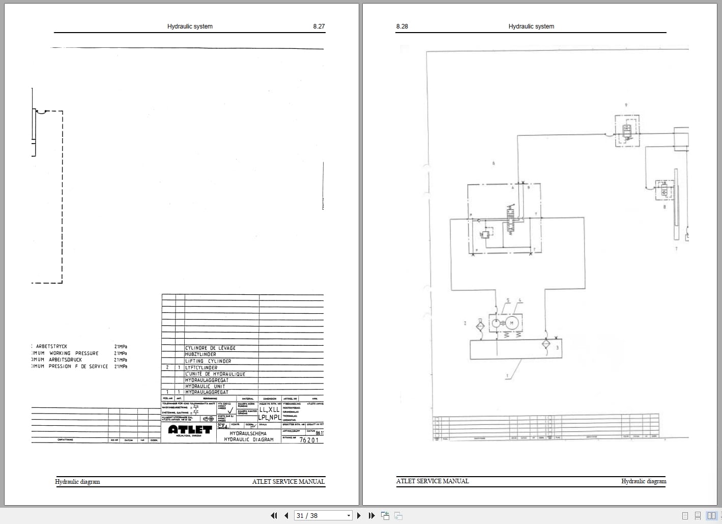 Atlet Forklift X 90 Series Service Manual 005872 (3)