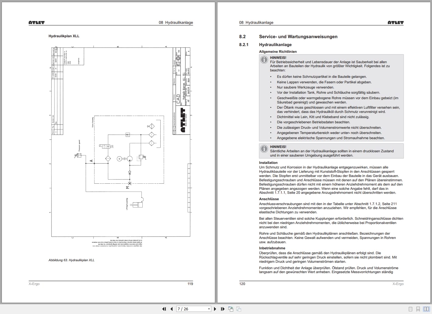 Atlet Forklift X Ergo Series Service Manual 119019 DE (3)