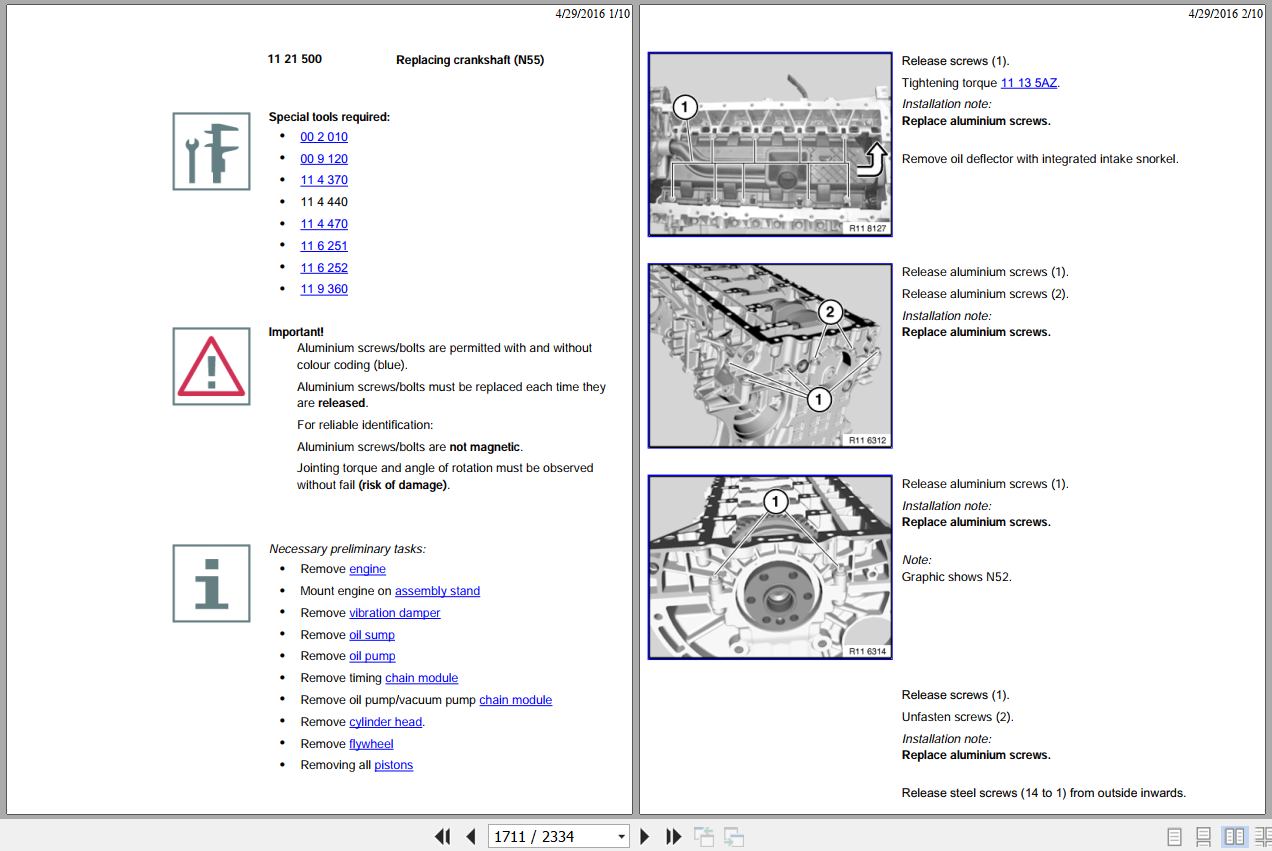BMW 1 Series F20 F21 2011 2017 Factory Repair Manual 1
