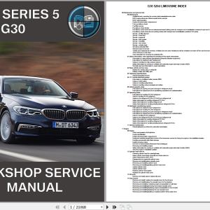 BMW 5 Series G30 520d Limousine Workshop Service Manual 1