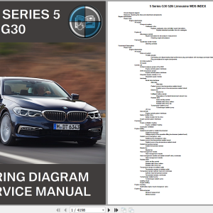 BMW 5 Series G30 520i Limousine Wiring Diagrams And Service Manual 1