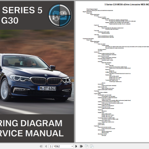 BMW 5 Series G30 M550i xDrive Limousine Wiring Diagrams And Service Manual 1