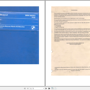 BMW E21 3 Series Factory 1975 1983 Workshop Manual 1