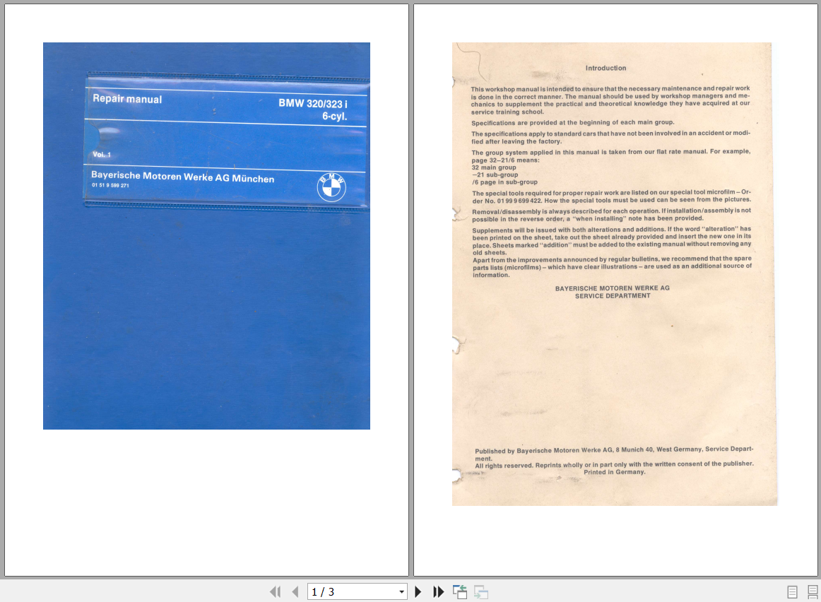 BMW E21 3 Series Factory 1975 1983 Workshop Manual 1