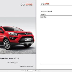 Baic X25 2015 Circuit Diagram Maintenance Manual (1)