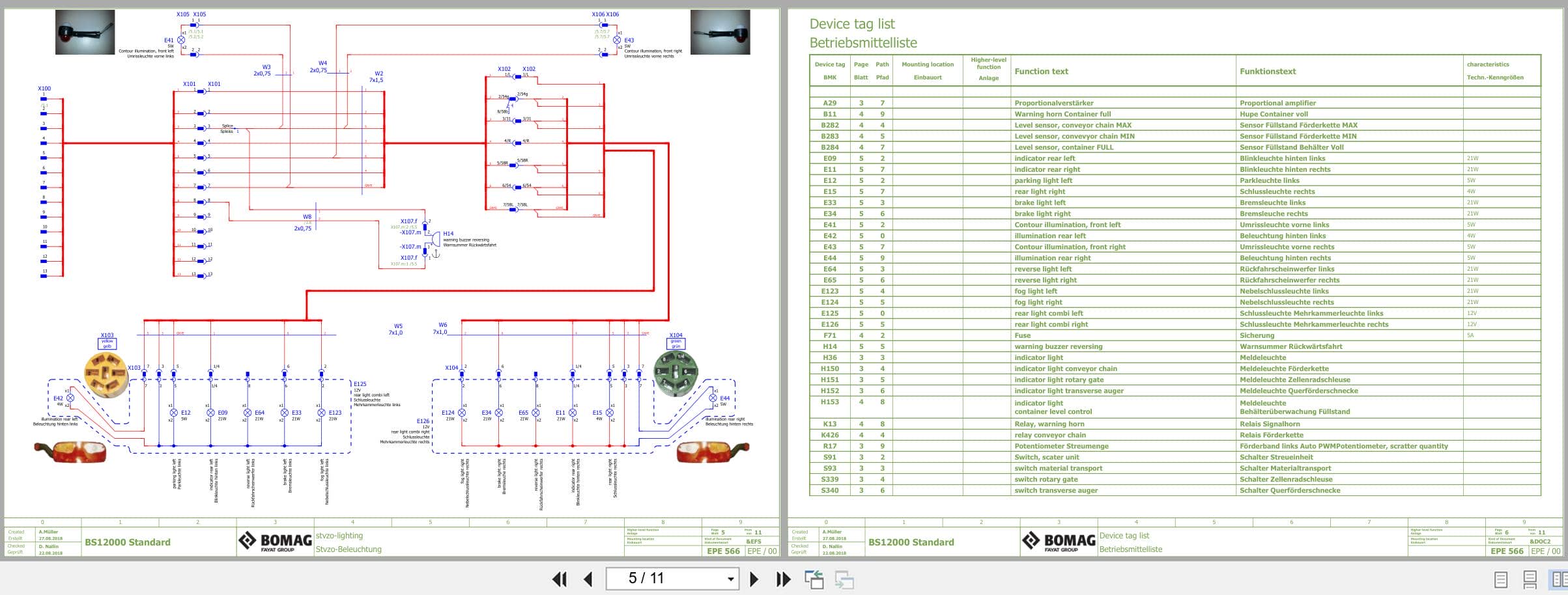Bomag Accessory Equipment BS 12000 Electrical Hydraulic Pneumatic Schematic (2)
