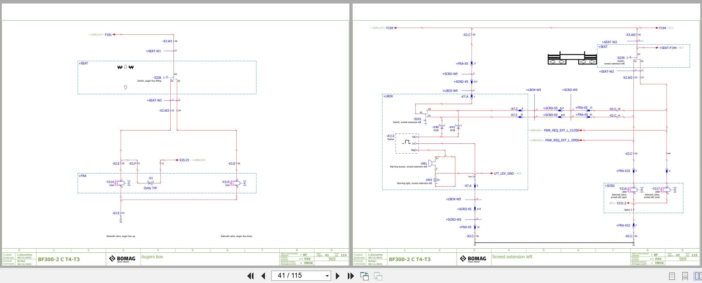 Bomag Asphalt Paver BF 300 C 2 S340 2 TV Electrical Hydraulic Schematic (2)