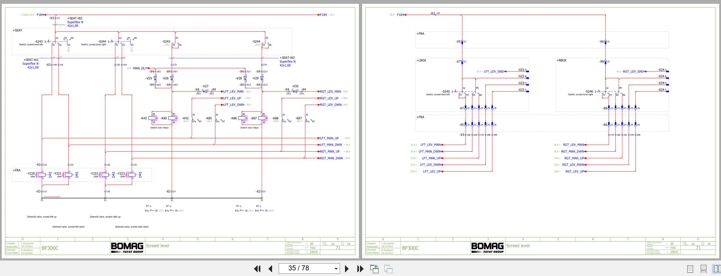 Bomag Asphalt Paver BF 300 C Electrical Schematic (2)