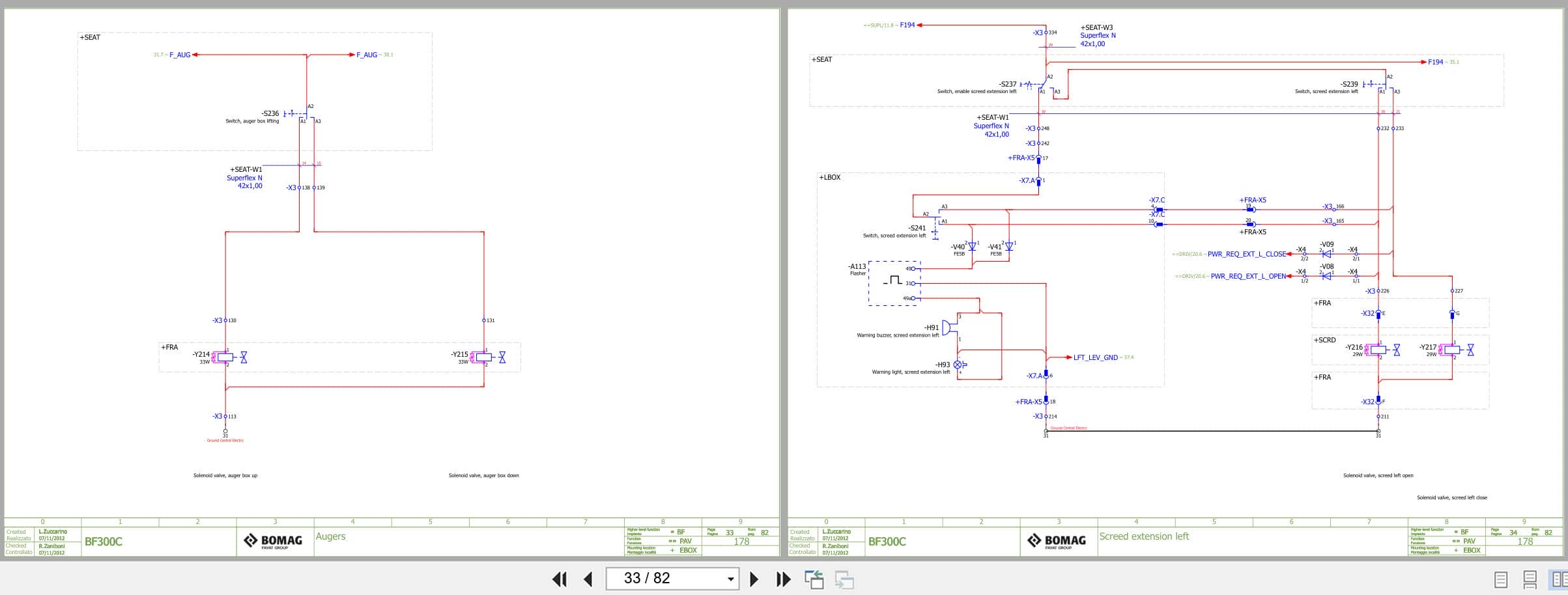 Bomag Asphalt Paver BF 300 C S340 V Electrical Schematic (2)