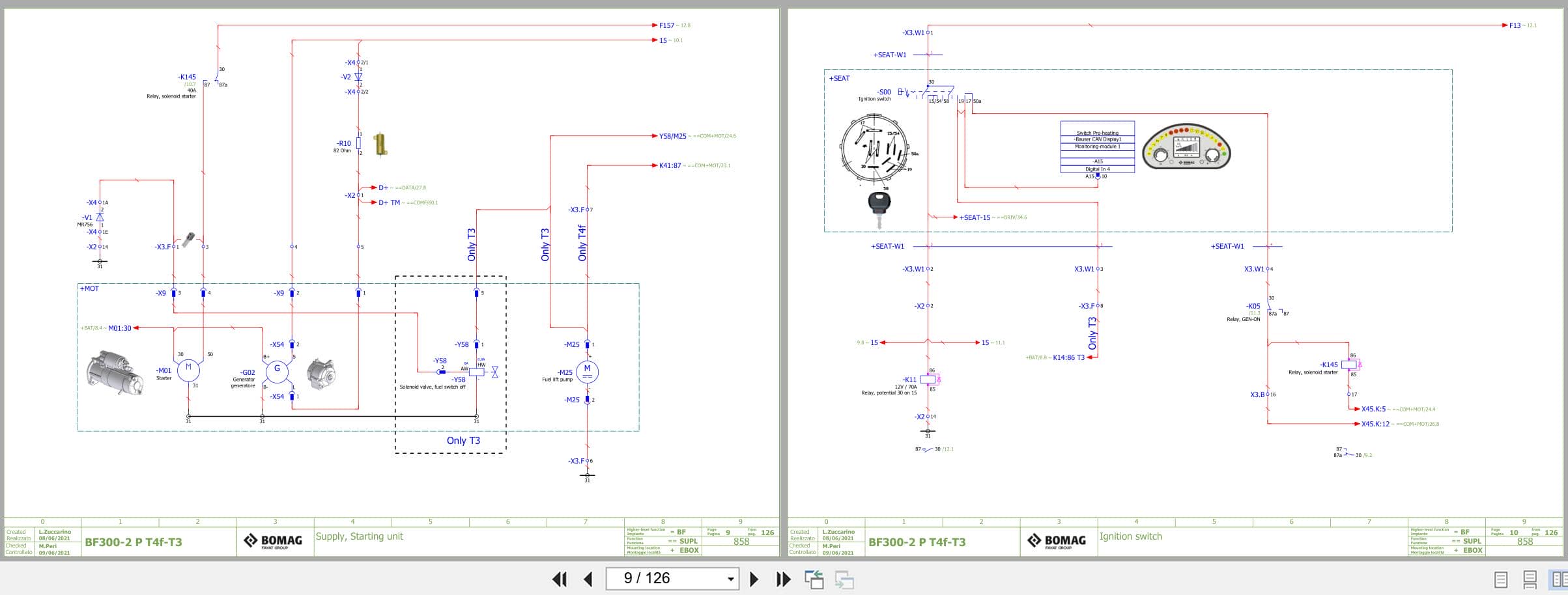 Bomag Asphalt Paver BF 300 P 2 S340 2 V Electrical Hydraulic Schematic (2)