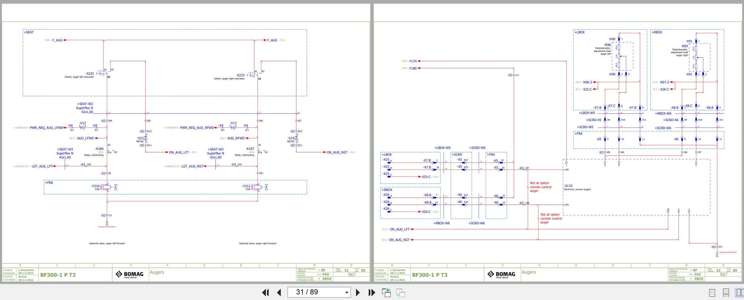 Bomag Asphalt Paver BF 300 P S340 2 TV Electrical Hydraulic Schematic (2)