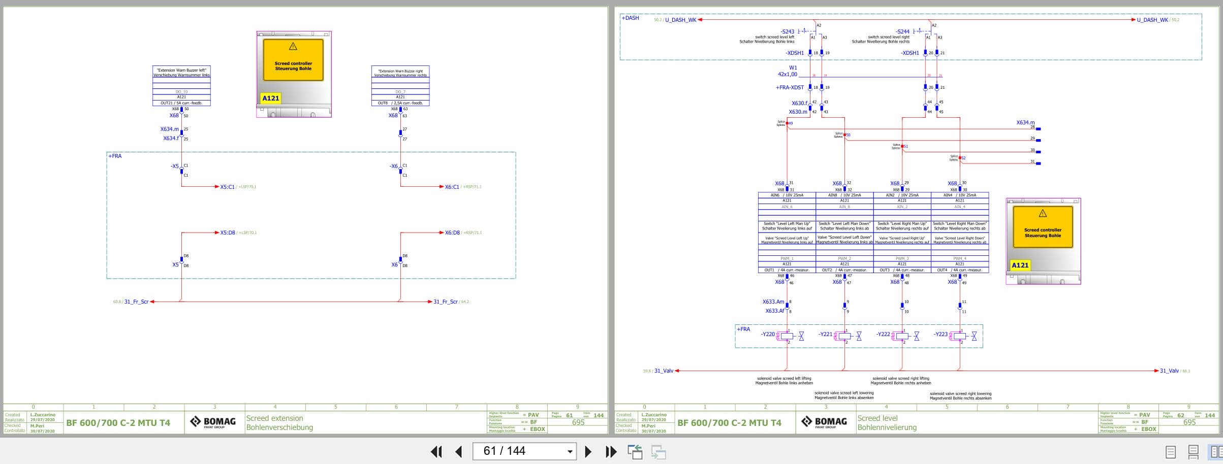 Bomag Asphalt Paver BF 600 C 2 S 500 HMI 1.0 Electrical Hydraulic Schematic (2)