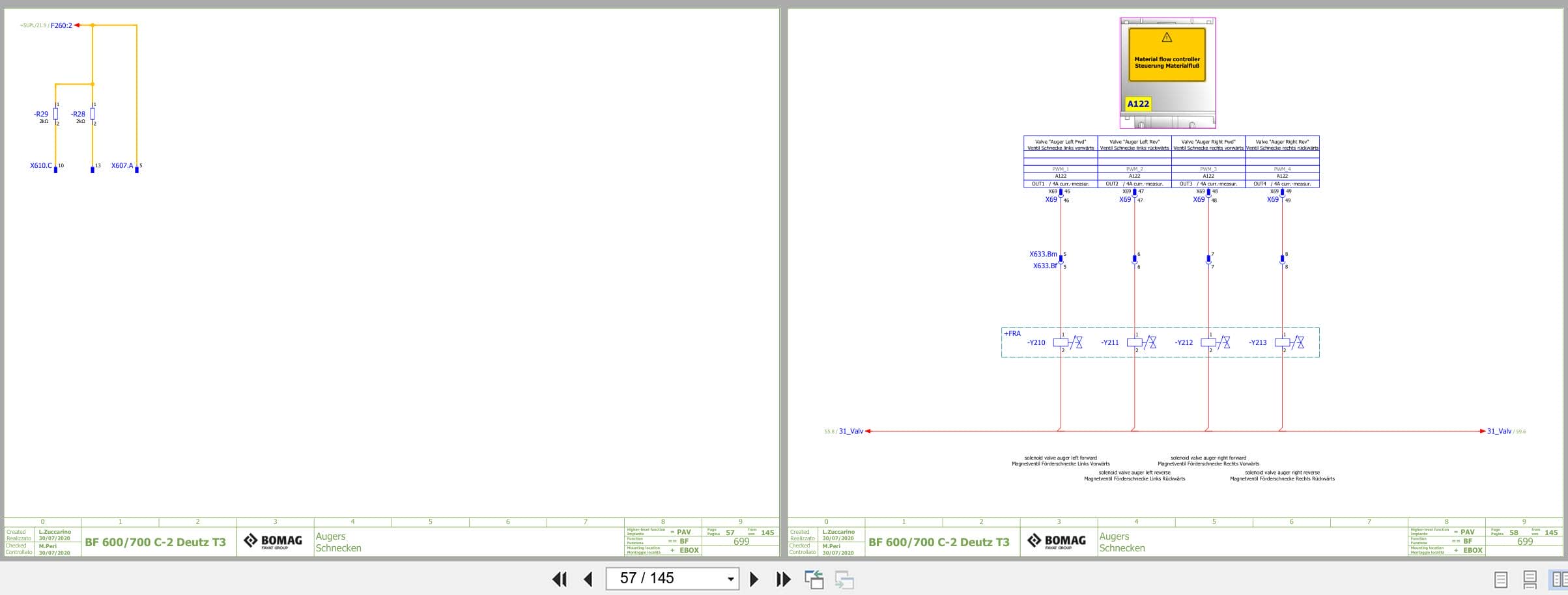 Bomag Asphalt Paver BF 600 C 2 S 600 HMI 1.0 Electrical Hydraulic Schematic (2)