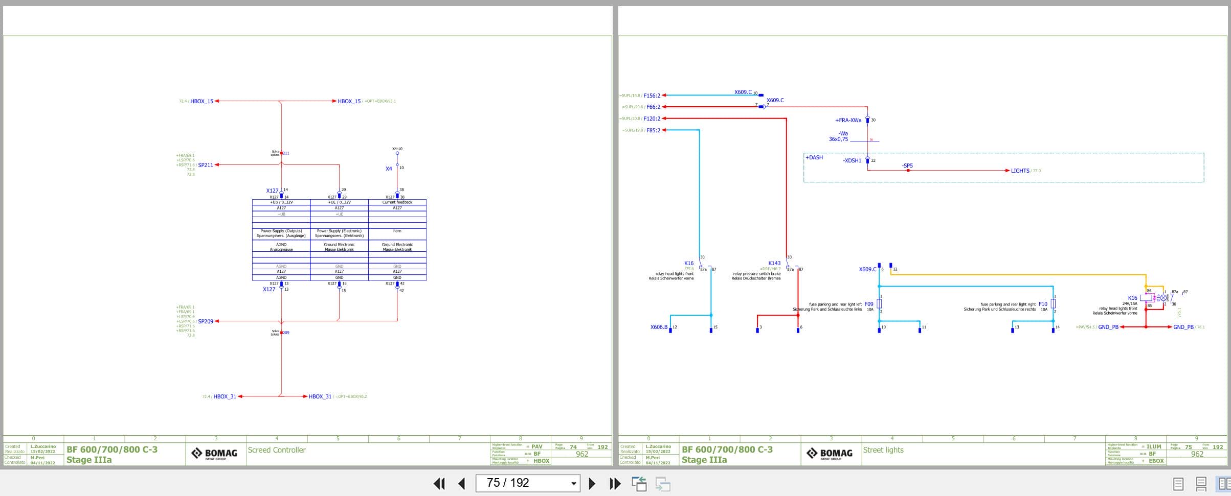 Bomag Asphalt Paver BF 600 C 3 S 600 Electrical Hydraulic Schematic (2)