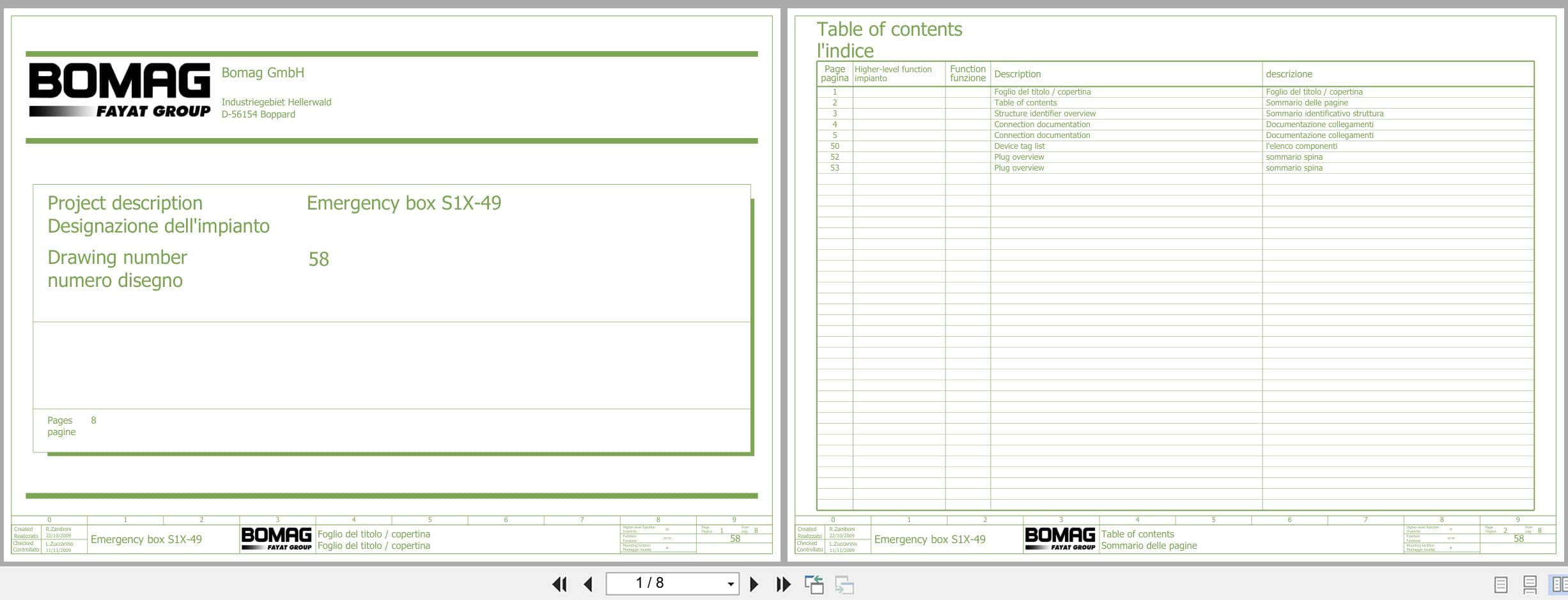 Bomag Asphalt Paver BF 600 C E Electrical Schematic (1)