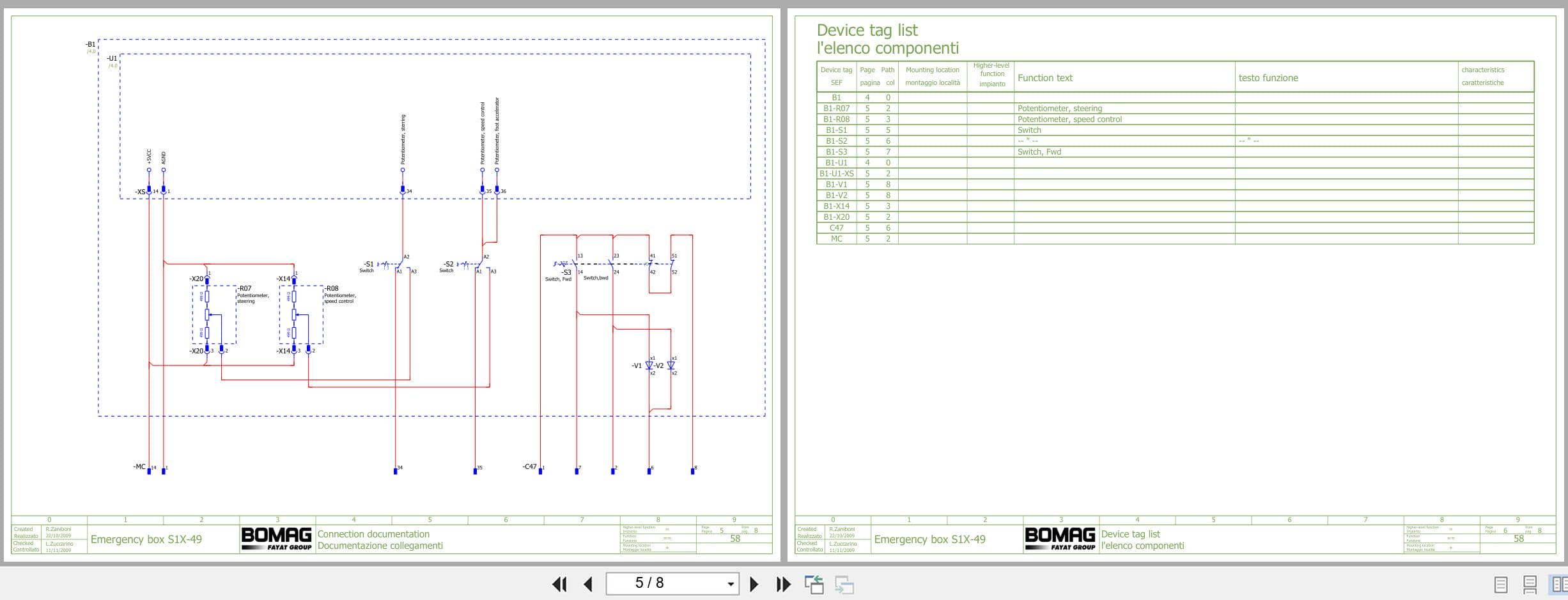 Bomag Asphalt Paver BF 600 C HCE Electrical Schematic (2)