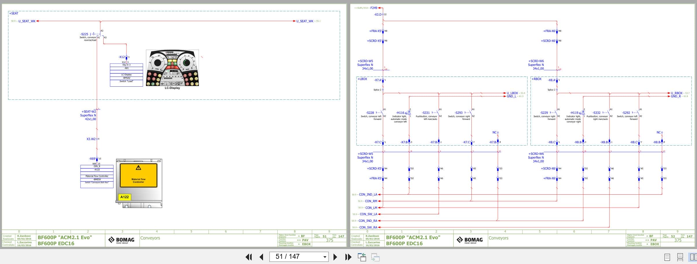 Bomag Asphalt Paver BF 600 P 2 S 500 Electrical Hydraulic Schematic (2)