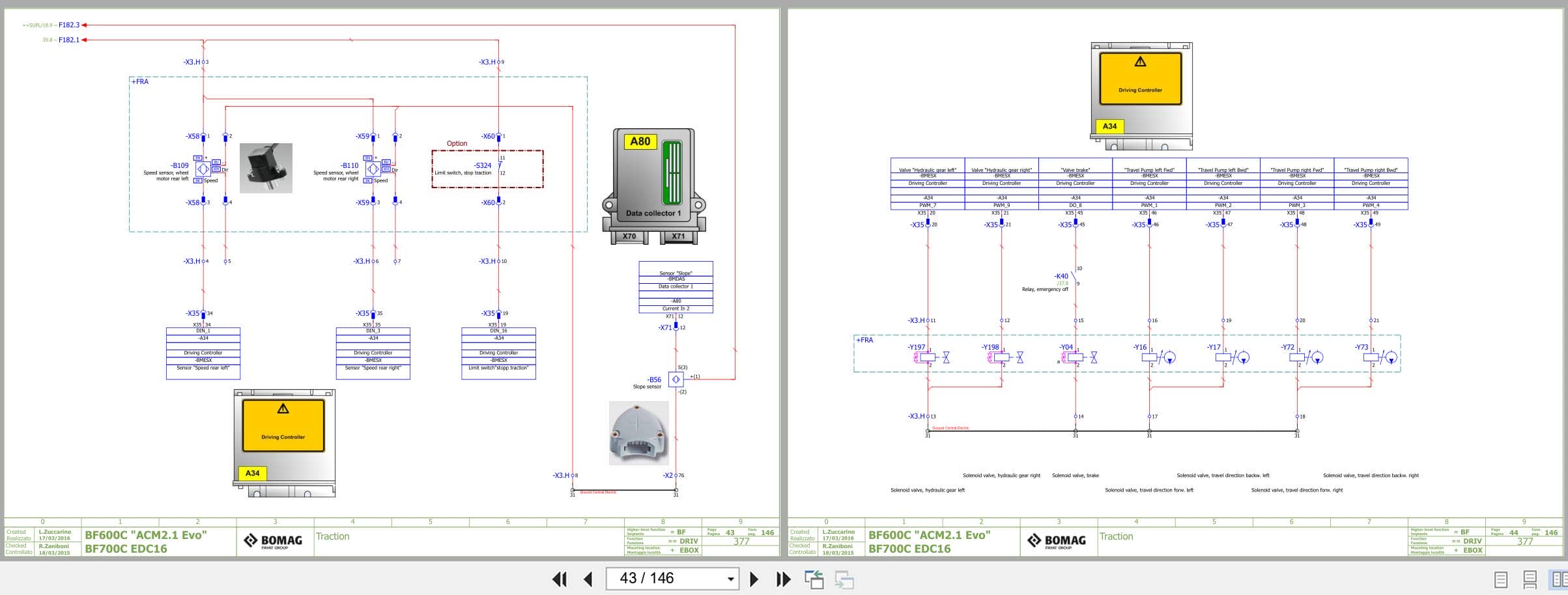 Bomag Asphalt Paver BF 700 C S 600 Electrical Hydraulic Schematic (2)