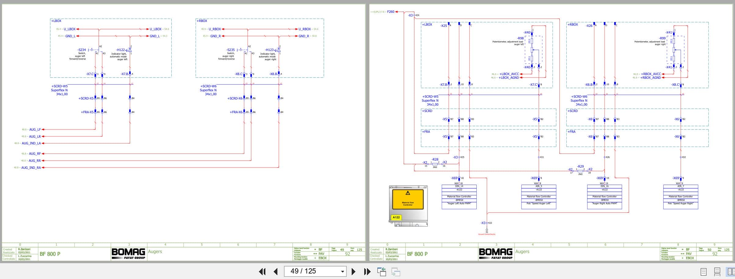 Bomag Asphalt Paver BF 800 P S500 Electrical Hydraulic Schematic (2)