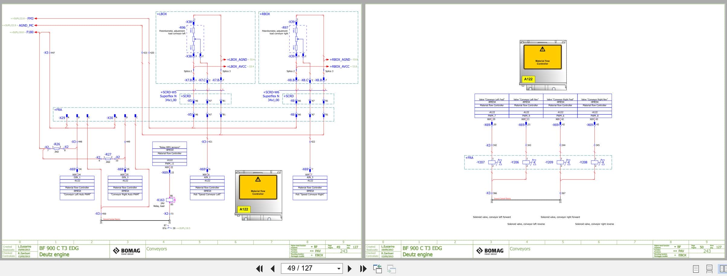 Bomag Asphalt Paver BF 900 C S600   T3 Electrical Hydraulic Schematic (2)