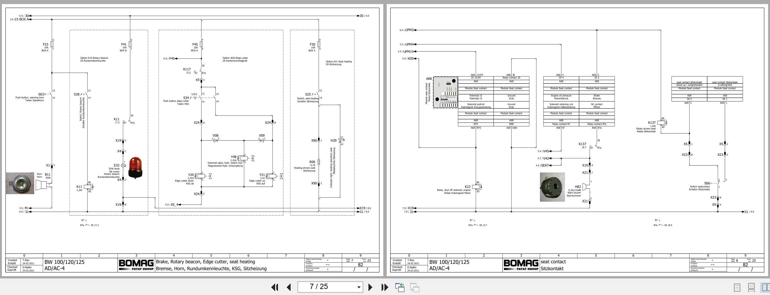Bomag Combination Rollers BW 100 AC 4 Electric Hydraulic Schematics (2)