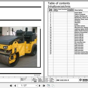Bomag Combination Rollers BW 131 ACW 5 Electric Hydraulic Schematics (1)
