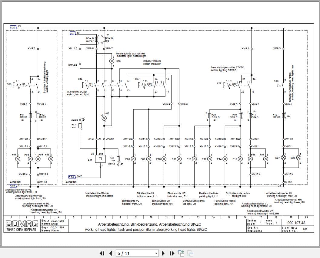 Bomag Combination Rollers BW 135 AC Electric Hydraulic Schematics (2)