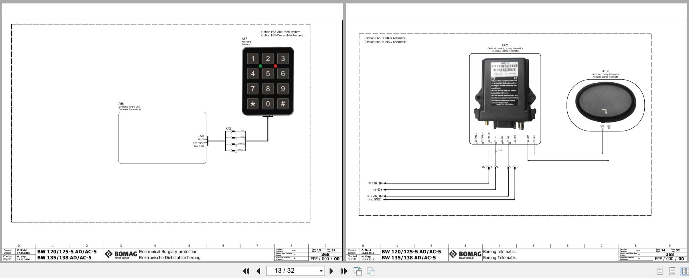 Bomag Combination Rollers BW 138 AC 5 CC Electric Hydraulic Schematics (2)