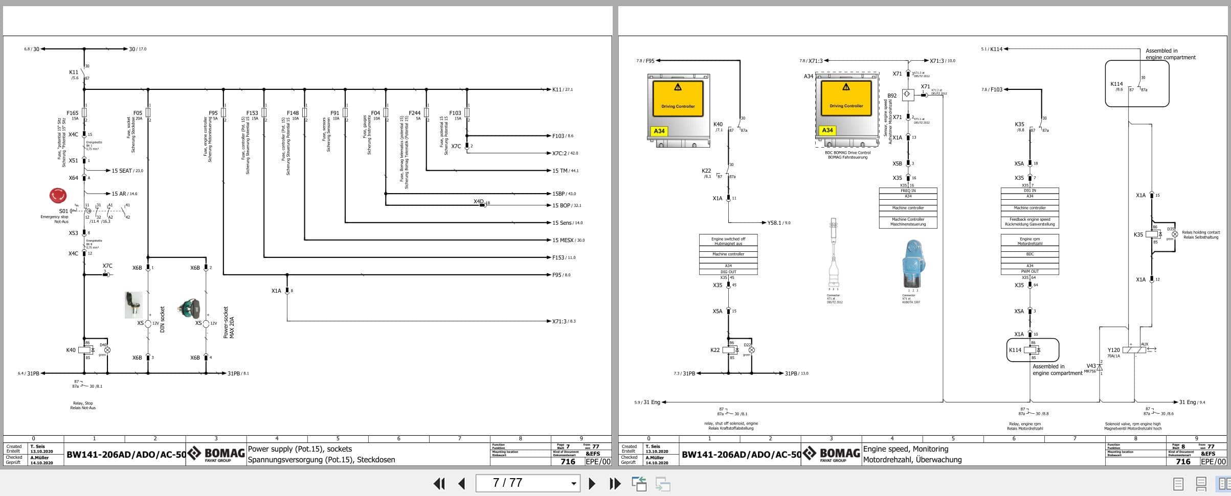 Bomag Combination Rollers BW 151 AC 50 Electric Hydraulic Schematics (2)