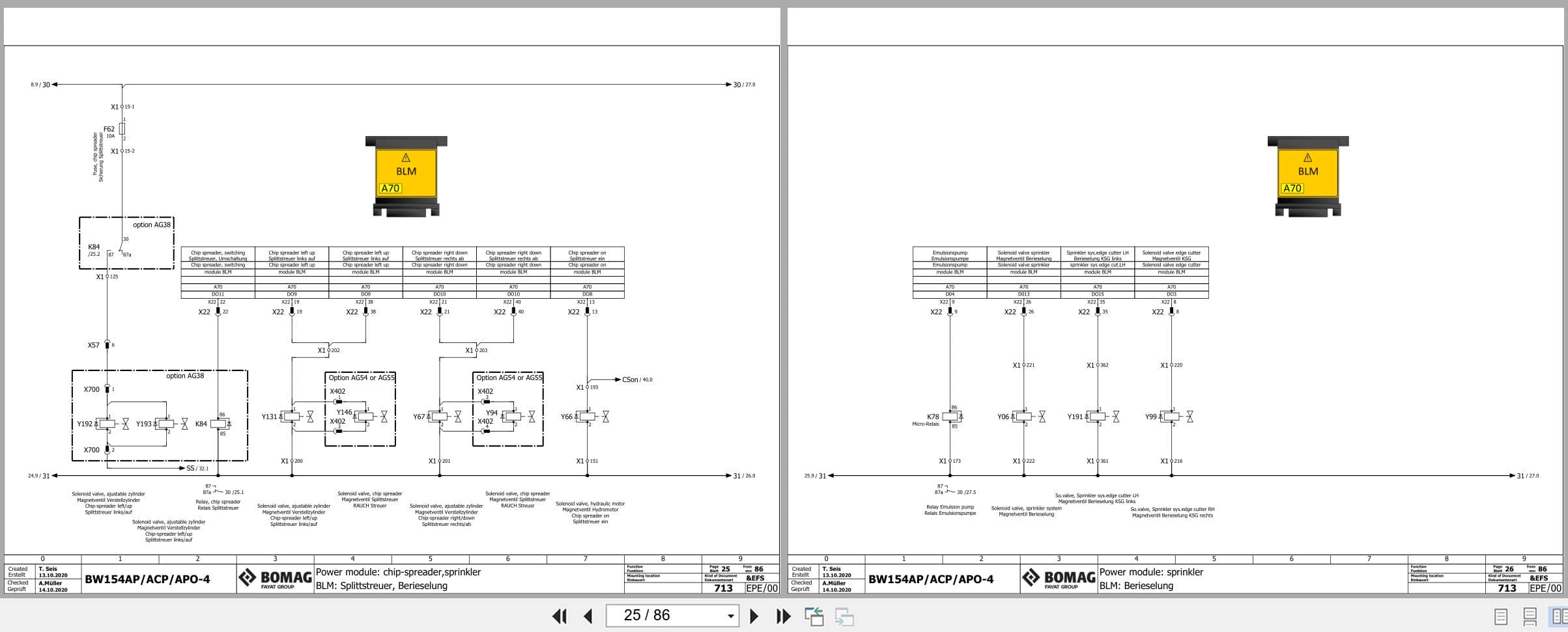 Bomag Combination Rollers BW 154 ACP 4v Electric Hydraulic Schematics (2)