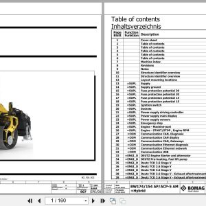 Bomag Combination Rollers BW 154 ACP 5 AM Electric Hydraulic Schematics (1)