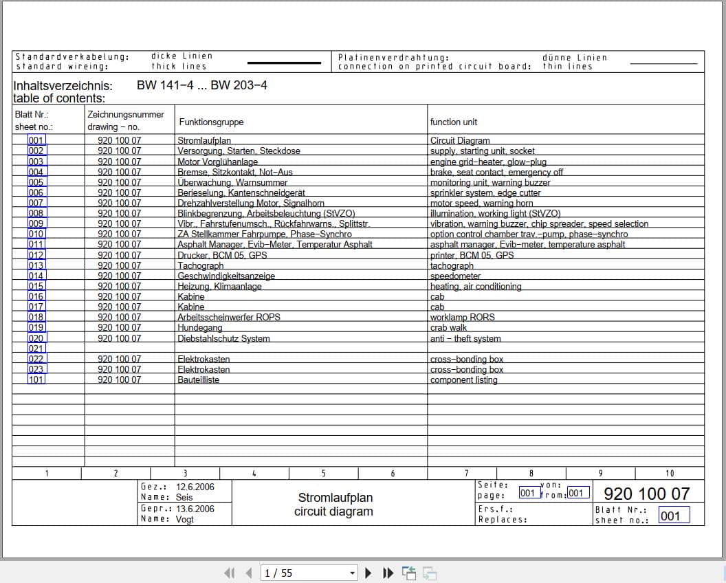 Bomag Combination Rollers BW 161 AC 4 Electric Hydraulic Schematics (1)