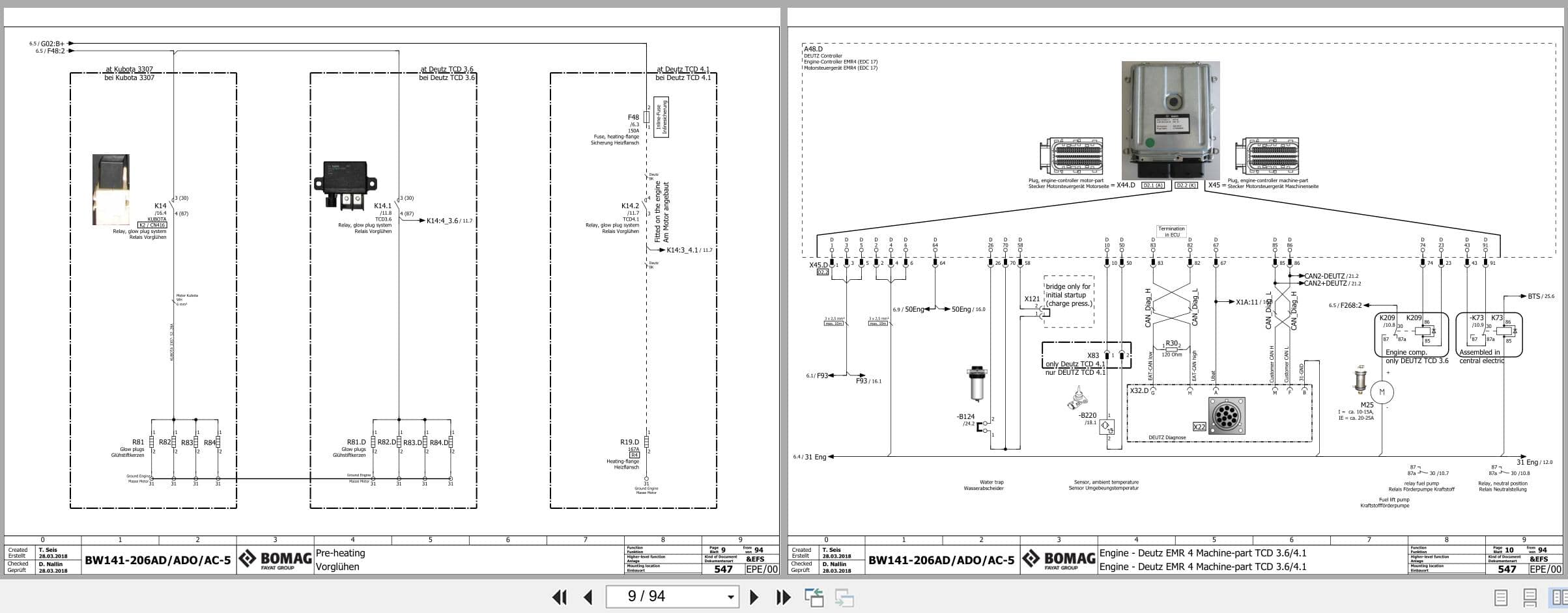 Bomag Combination Rollers BW 161 AC 5 TIER 4 Electric Hydraulic Schematics (2)