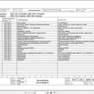 Bomag Combination Rollers BW 174 AC 2 Electric Hydraulic Schematics (1)