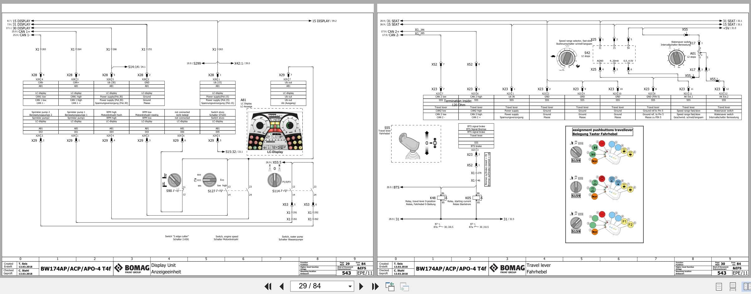 Bomag Combination Rollers BW 174 AC 4f AM Electric Hydraulic Schematics (2)