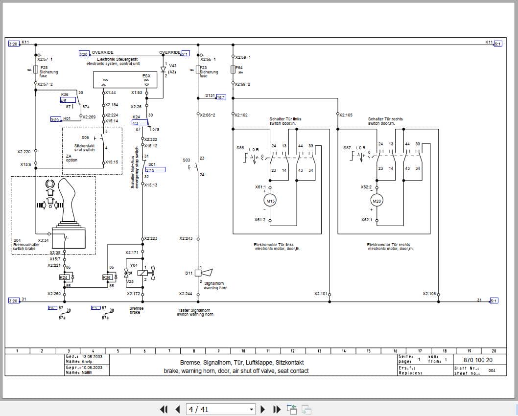 Bomag Combination Rollers BW 174 AC AM Electric Hydraulic Schematics (2)