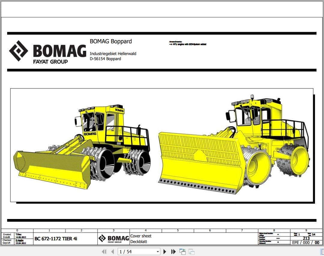 Bomag Refuse Compactor BC 1172 RB 3 Electrical Hydraulic Schematic (1)