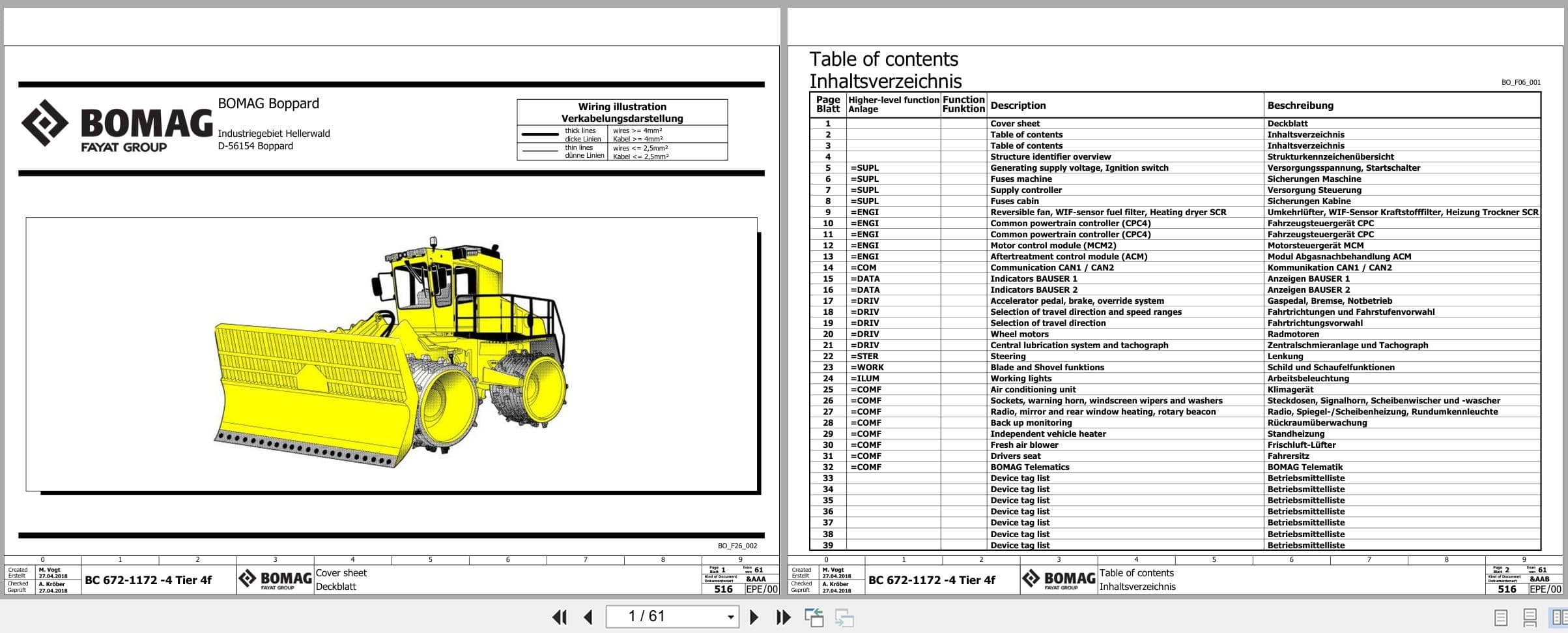 Bomag Refuse Compactor BC 1172 RB 4 Electrical Hydraulic Schematic (1)