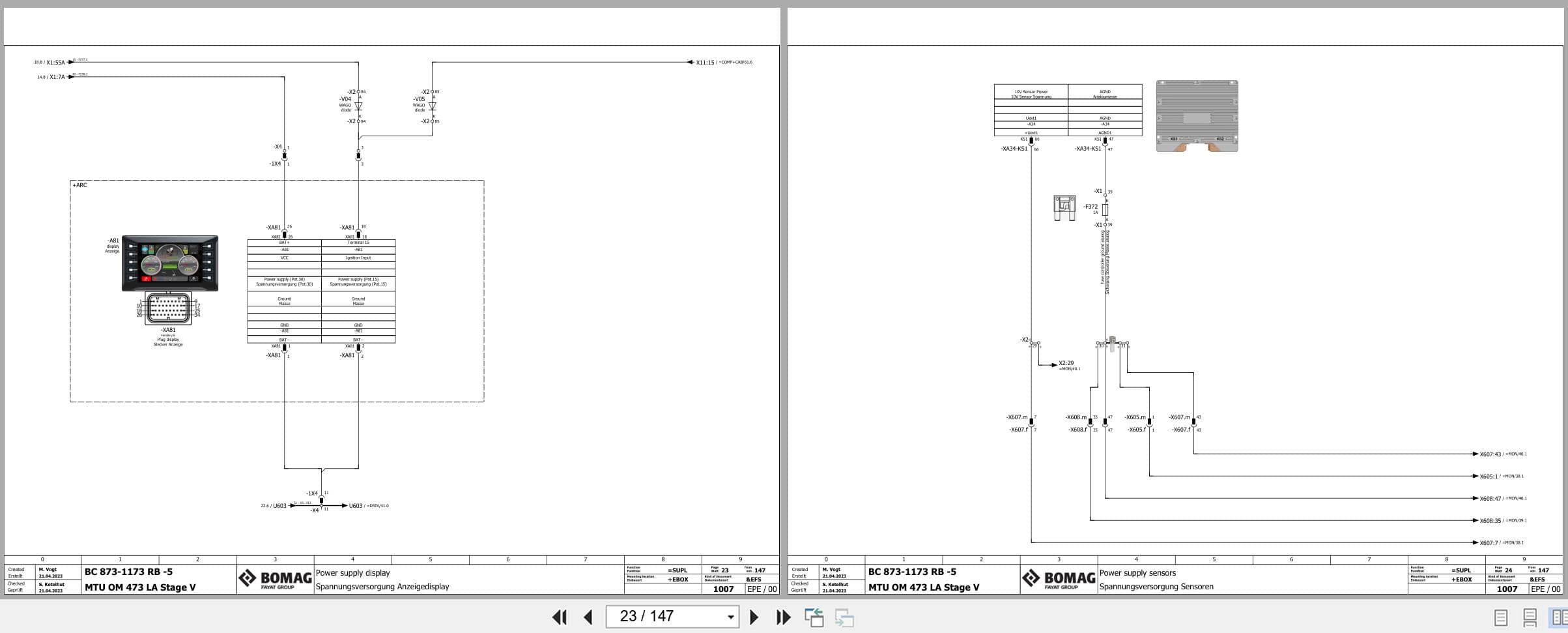 Bomag Refuse Compactor BC 1173 RB 5 Electrical Hydraulic Schematic (2)
