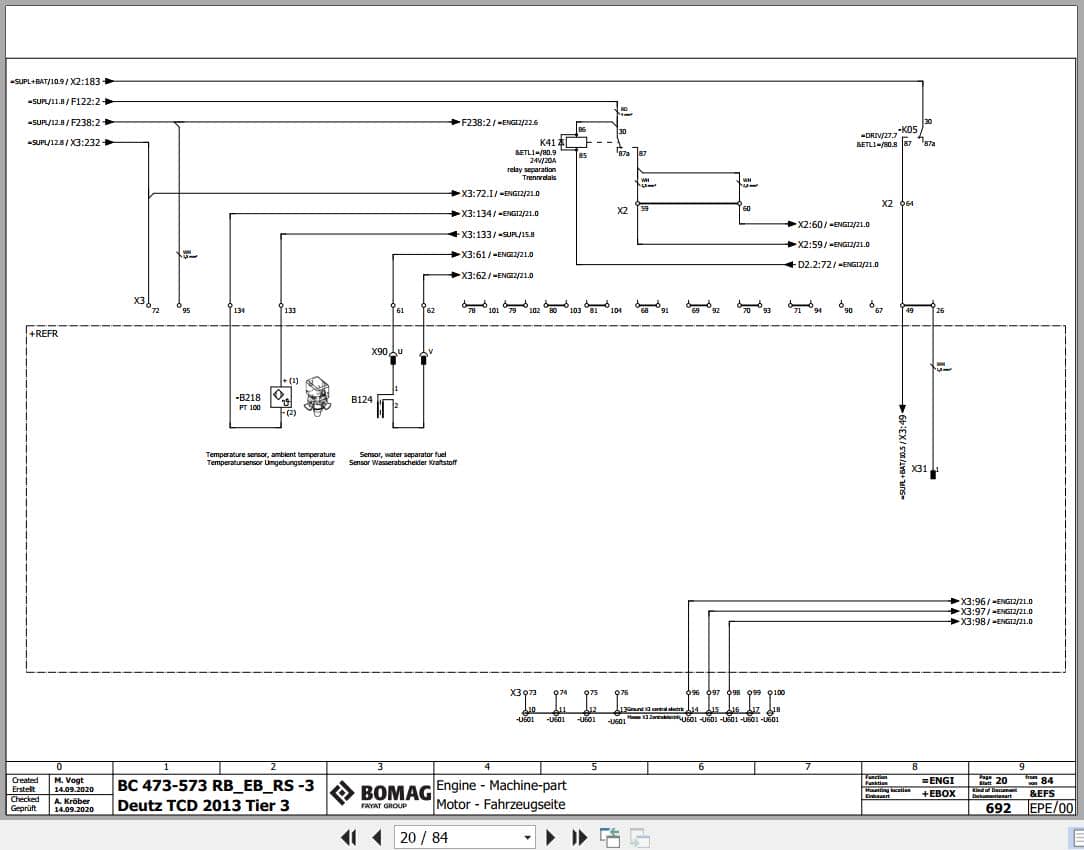 Bomag Refuse Compactor BC 463 RB 3 Electrical Schematic (2)