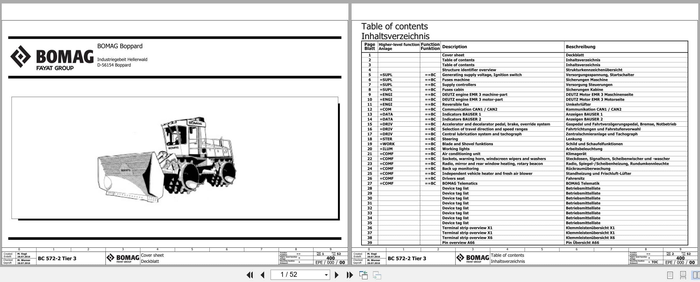 Bomag Refuse Compactor BC 572 Electrical Hydraulic Schematic (1)