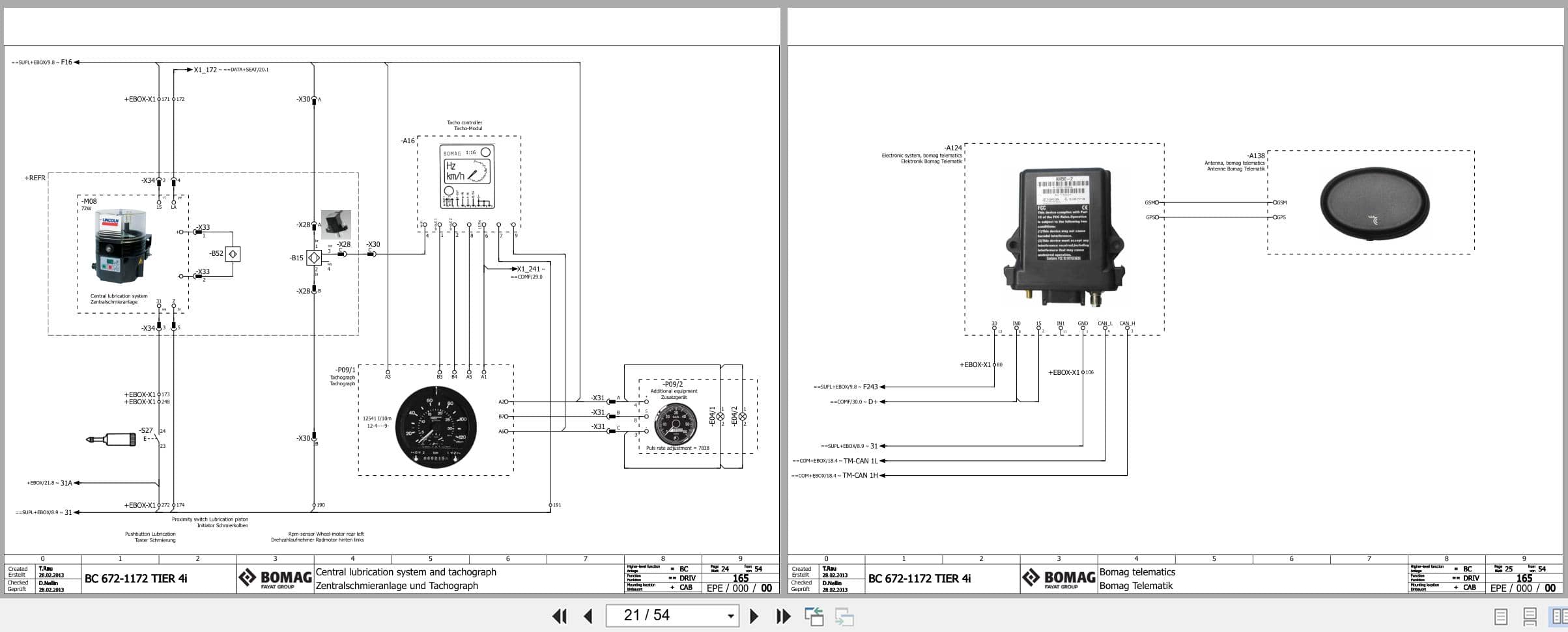 Bomag Refuse Compactor BC 672 RB 3 Electrical Schematic (2)