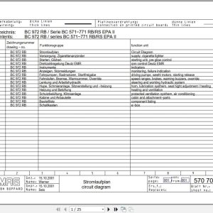 Bomag Refuse Compactor BC 771 RB Electrical Schematic (1)
